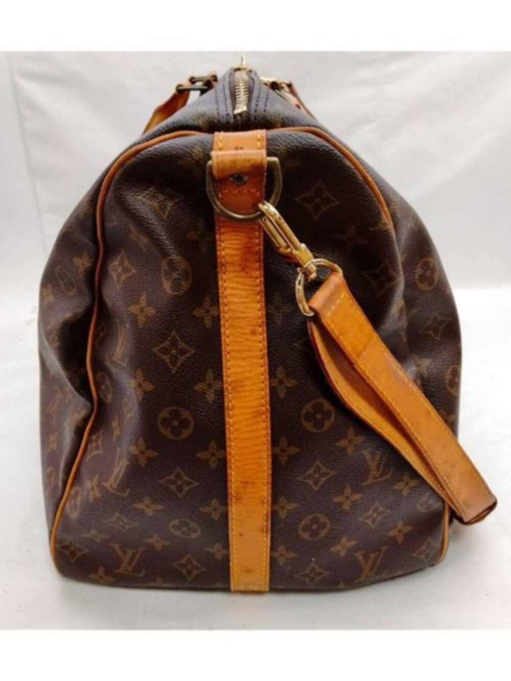 LOUIS VUITTON KEEPALL 60 BANDOULIERE TRAVEL BAG MONOGRAM - Picture 5 of 13
